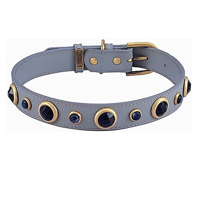 Imperial Faceted Blue Sand Stone & Sodalite Dog Collar-orig